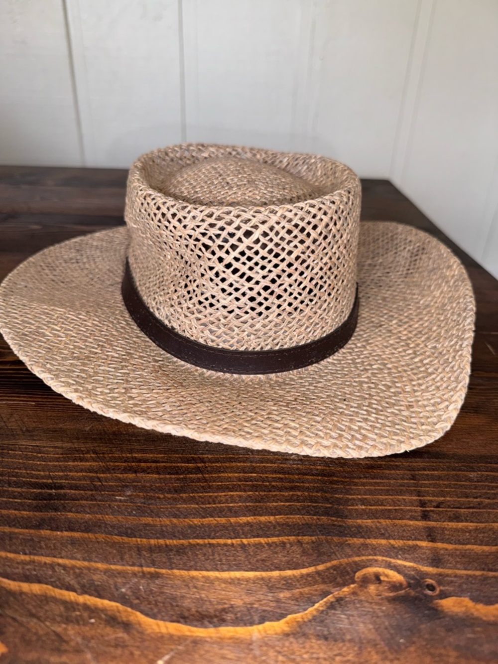 Stetson Straw Hat S/M Ventilated Western Cowboy Summer Beach Ranch Style - Picture 2 of 7